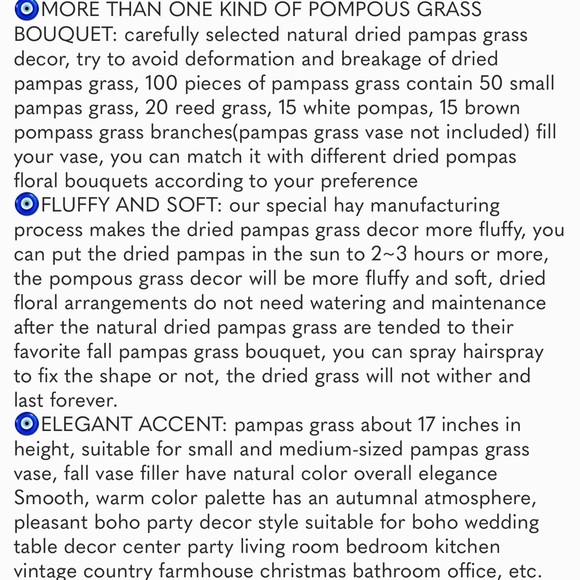 Dried Pampas Grass Decor, Pampas Grass Contains Bunny Tails Dried Flowers - Picture 9 of 9